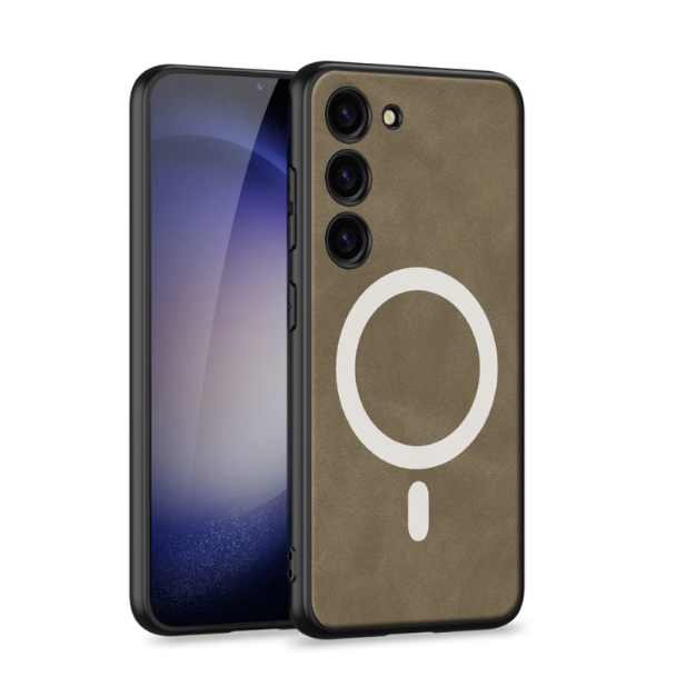 GKK MagSafe Skin Feel PU Leather Case - For Samsung Galaxy S23+ - mosaccessories